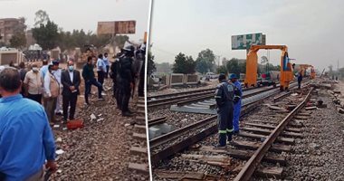 وزير النقل ومحافظ القليوبية يتابعان إحلال وتجديد خط السكة الحديد بموقع حادث قطار طوخ.. والنيابة تستمع لأقوال المصابين.. وبيان الصحة: 11 وفاة و98 مصابا.. ورئيس جامعة بنها: حالة المصابين مستقرة.. فيديو وصور