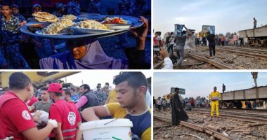 "المصريين أهل الكرم والشهامة".. أبناء القليوبية وزعوا فطار وسحور وأنقذوا مصابي قطار طوخ.. عمدة كفر الحصة: المعدن الأصيل يبان وقت الشدة.. والكل قدم اللى يقدر عليه.. والأهالى بدوا الناس على أسرهم بالإفطار