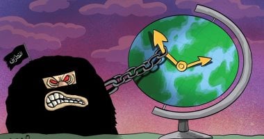 التطرف يخشى الهزيمة فى كاريكاتير إماراتى