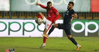 الأهلي يستعيد الانتصارات ويتغلب على إنبي بثلاثية الشحات وشريف والسولية