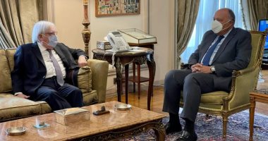 سامح شكرى يؤكد لـ"جريفيث" على موقف مصر الداعم للحل السياسى للأزمة اليمنية