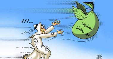 الإسراف في الطعام والشراب خلال "رمضان" في رسم كاريكاتيري إماراتي