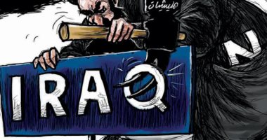 الميليشات المتطرفة تجعل من أراضى العراق ساحة للحروب بكاريكاتير سعودى