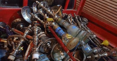 حى شمال الجيزة يصادر 300 شيشة فى حملة على المقاهى والكافيهات.. صور