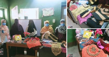 الأيادى الذهبية المنتجة ببنى سويف.. سيدات قرية صفط راشين يصنعن المشغولات اليدوية الراقية.. "ايه": ذهبت لشراء "أسورة" ففوجئت بسعرها الغالى فقررت أصنعها انا ووالدتى.. "مها": أعمل فى تصنيع المفارش اليدوية المطرزة