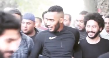 رمضان والخولى حبايب فى آخر يوم تصوير "موسى" واحتفالات لطاقم العمل.. فيديو وصور