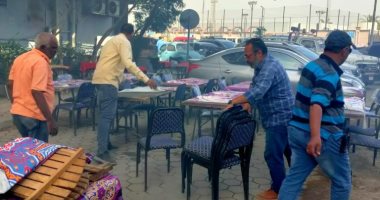 وقف 4 مخالفات بناء وغلق 5 مقاهى ومصادرة 128 شيشة في حمة بعين شمس.. صور