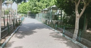 حديقة حيوان بنى سويف بدون زائرين تنفيذا لقرار إغلاق المتنزهات.. فيديو وصور