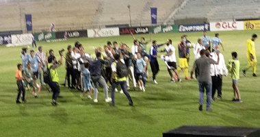 شاهد احتفالات لاعبي المحلة بعد الفوز على الأهلي بهدف نظيف