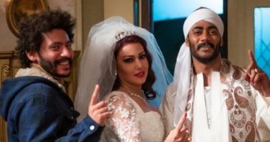 سمية الخشاب فى صور من كواليس زفافها بمسلسل موسى: محمد رمضان نجم من العيار التقيل