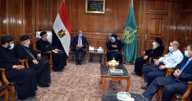 محافظ القليوبية يستقبل أسقف بنها وقويسنا لتقديم التهنئة بعيد الفطر المبارك