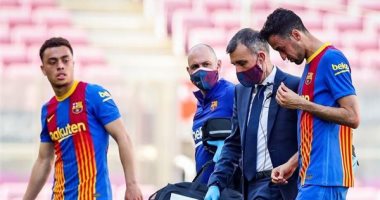 برشلونة ضد أتلتيكو مدريد.. البارسا يكشف عن حجم إصابة بوسكيتس