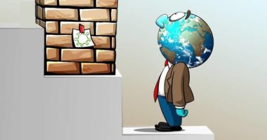  العالم على وشك الإغلاق من جديد جراء "كورونا" في كاريكاتير سعودي