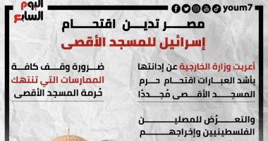 مصر تدين اقتحام إسرائيل للمسجد الأقصى .. إنفوجراف