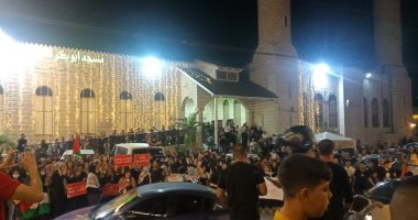 مسيرة حاشدة للتنديد بالاحتلال الإسرائيلى فى قلقيلية 