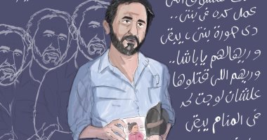 أحمد حلمى مستعينا بكاريكاتير اليوم السابع: تشرفت باختيارى ضمن ركاب قطار الاختيار2