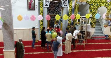 المنوفية تزين مساجدها بالبلالين لاستقبال المصلين فى عيد الفطر المبارك