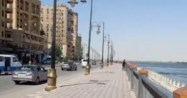 استمتع بجمال كورنيش النيل فى بنى سويف بعد تطويره .. لايف