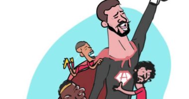 أليسون "سوبر هيرو" ليفربول في كاريكاتير اليوم السابع