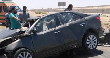 مصرع شخص وإصابة 4 إثر انقلاب سيارة بالسويس