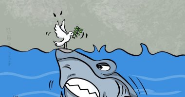 حال السلام فى منطقة الشرق الأوسط بكاريكاتير إماراتى