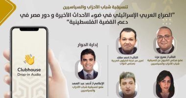 تنسيقية شباب الأحزاب تنظم فعالية حول الصراع العربى الإسرائيلى.. برلمانيون وسياسيون وحقوقيون يناقشون دور مصر فى دعم القضية الفلسطينية.. ويؤكدون: القيادة السياسية المصرية داعمة لكل قضايا العرب
