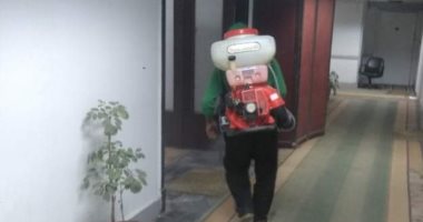 تطهير مبنى وزارة الرى والتشديد على إجراءات النظافة والتعقيم