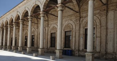 أول صور لـ"ختم محمد علي" المنقوش على أحد أعمدة حصن المسجد