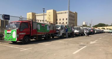 انطلاق قافلة إغاثية من الأزهر إلى قطاع غزة.. صور