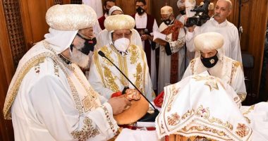 البابا تواضروس يشهد قداس كنيسة مارمرقس فى المعادى بعد التدشين