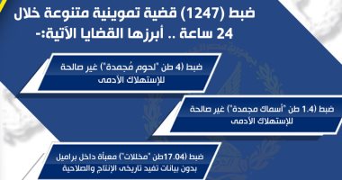 ضبط أطنان أغذية فاسدة قبل بيعها للمواطنين.. إنفوجراف