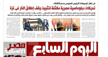 تحركات دبلوماسية مصرية مكثفة لتثبيت وقف إطلاق النار فى غزة غدا باليوم السابع