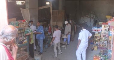 حملة لإزالة المبانى المخالفة وغلق مخازن ومحلات مخالفة بمدينة السادات.. صور