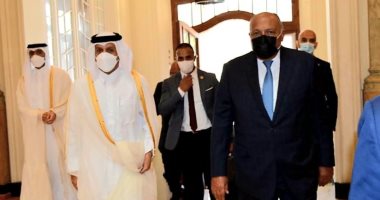 وزيرا خارجية مصر وقطر يناقشان تطورات ملف سد النهضة الإثيوبى.. صور