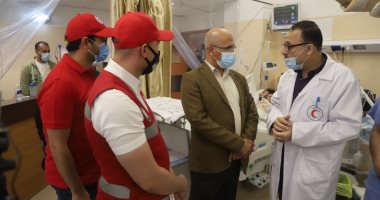الهلال الأحمر المصرى يزور قطاع غزة.. ويقدم الدعم والمساندة للفلسطينيين