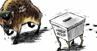 الحرس الثورى يحاول السيطرة على الانتخابات الإيرانية فى كاريكاتير سعودى