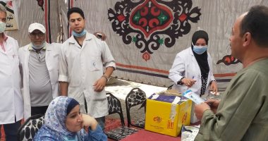 بيطرى الغربية ينظم قافلة طبية بقرية ميت الرخا فى زفتى ضمن "حياة كريمة".. صور