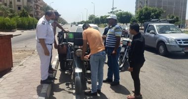 جهاز "دمياط الجديدة" ينفذ حملة على "التوك توك" المخالف بالمدينة