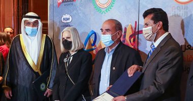 وزير الرياضة والأمين المساعد لجامعة الدول العربية يشهدان الإعلان عن إفتتاح البطولة العربية للرماية 