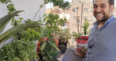 جهنمية وريحان وفل وتيكوماريا وصبار.. شاب يحول سطح منزله لمزرعة ورد.. فيديو