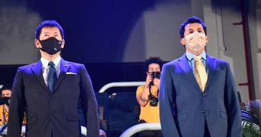 وزير الرياضة ينقل ترحيب الرئيس السيسي للضيوف فى افتتاح كأس العالم للجمباز