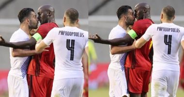 لوكاكو يكرر مشاجرته مع ابراهيموفيتش في مباراة بلجيكا واليونان.. فيديو