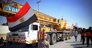 تنفيذا لتوجيهات الرئيس السيسى.. معدات وأطقم هندسية مصرية تدخل غزة لبدء إعادة الإعمار .. فيديو وصور