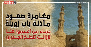 مغامرة صعود "باب زويلة".. هنا علقت آلاف الرؤوس والدماء مازالت باقية.. فيديو