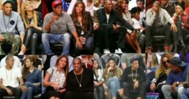 بيونسيه وجاى زى فى 12 صورة حب من ملاعب كرة السلة منذ زواجهما فى 2008
