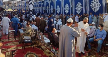 عزاء الشيخ عبد الله عزب إمام مسجد السيدة زينب السابق في مسقط رأسه ببنها..لايف