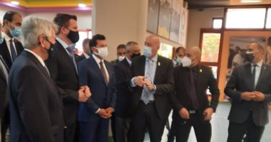 وزير الرياضة ورئيس الاتحاد الدولي للخماسى الحديث يفتتحان أعمال تطوير صالات الرماية