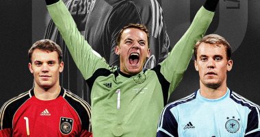 كيف احتفل نوير بــ100 مباراة دولية مع منتخب ألمانيا .. صور