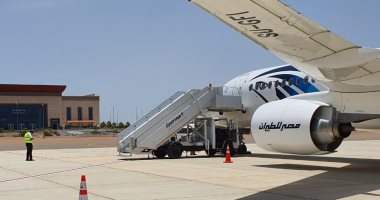 بعد استقباله أولى الرحلات.. مطار برنيس الدولى ضمن خمسة مطارات هدية من الرئيس للمصريين.. يسع 8 طائرات ويخدم 600 راكبا فى الساعة.. يستقبل الرحلات السياحية القادمة إلى البحر الأحمر ويربط الجنوب بالقاهرة.. صور  