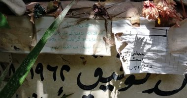 من فلسطين إلى لبنان.. رسائل حب لأحمد خالد توفيق على جدران مقبرته.. فيديو وصور